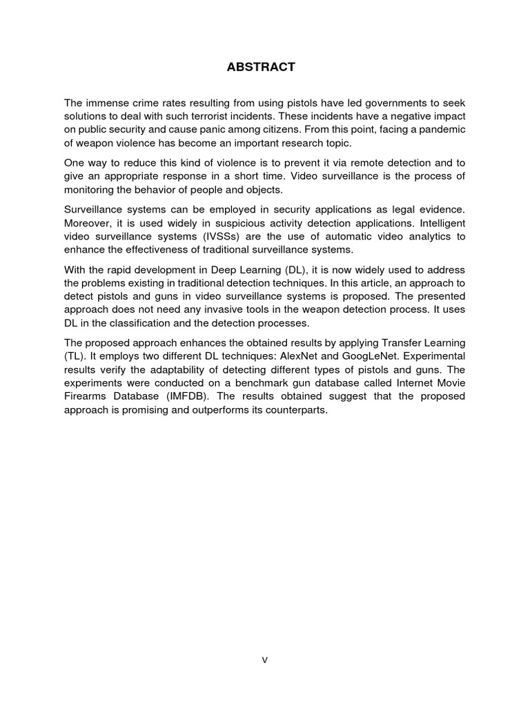 Novel machine learning approach for weapon detection pdf closed