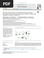 Ultrasonic Assisted Synthesis of TiO2 MWCNT Pani Nanocomposite - 2024 - Powder