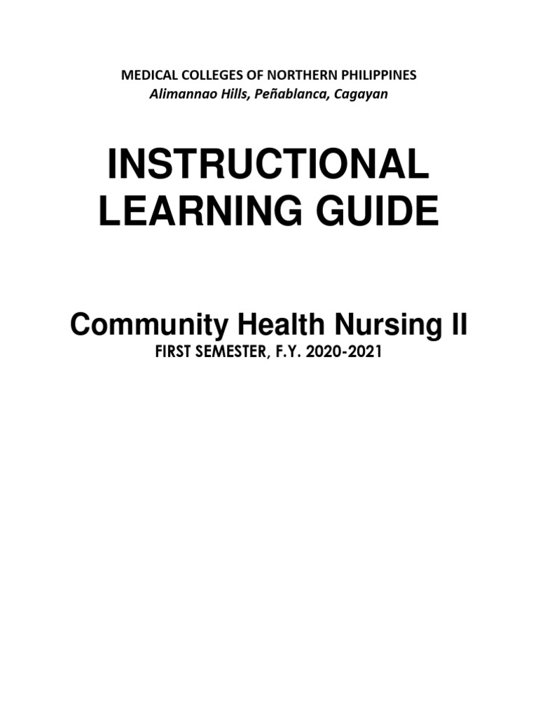 Community Health Nursing II Guide | PDF | Epidemiology | Health Sciences