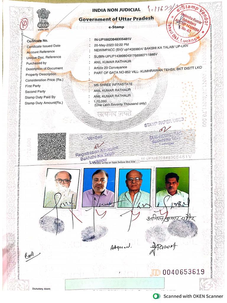 Anil Rathore Kumhrawa Registry | PDF