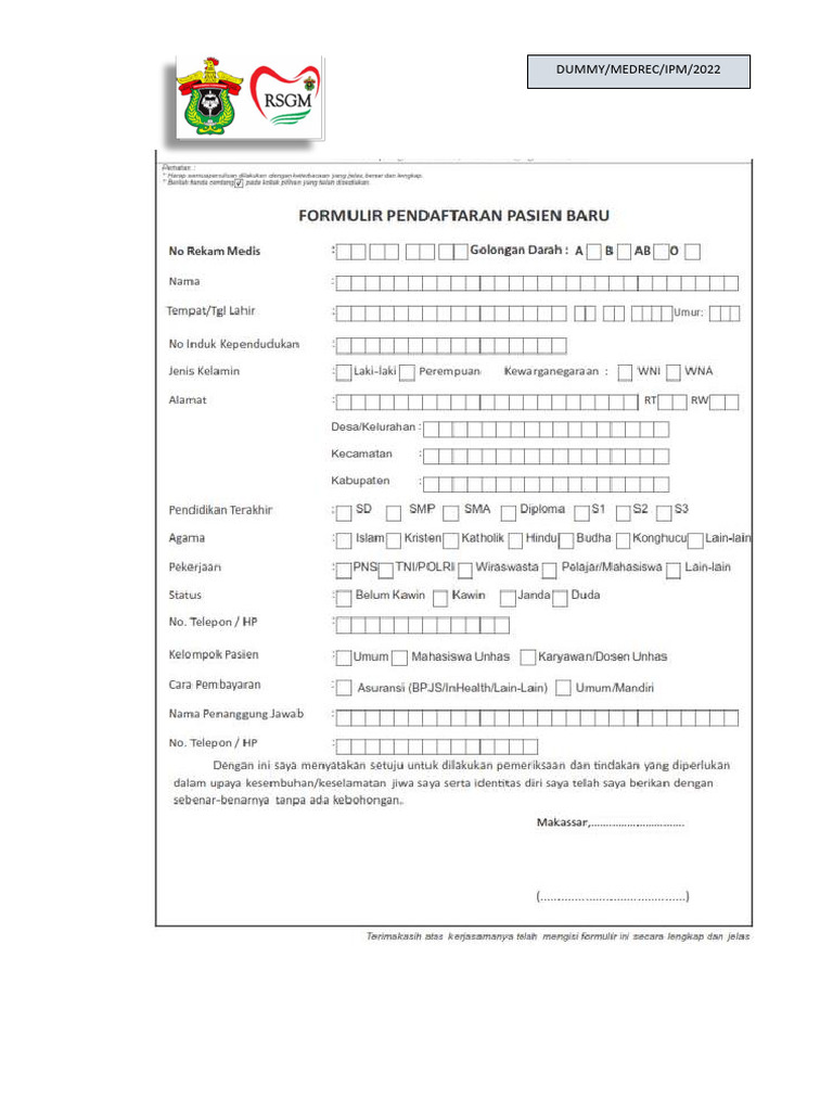 Dummy Medical Record Ipm | PDF