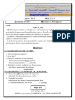 Examen Blanc Propose Et Corrige Francais 2013 5AP T3