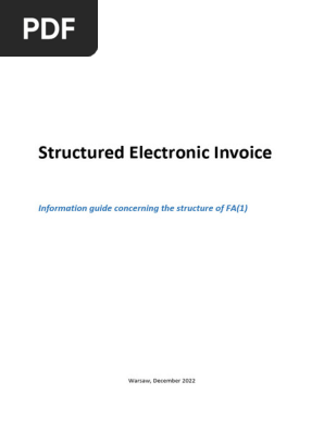 KSEF Strucutred Electronic Invoice Dec2022 En