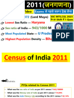 Census of India 2011 (Top MCQ)