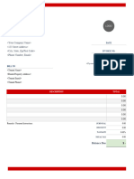 Rental Invoice Template 1 Word