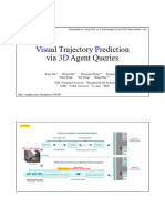 Visual Trajectory Prediction Via 3D Agent Queries