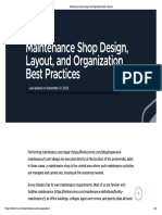 Maintenance Shop Design and Organization Best Practices