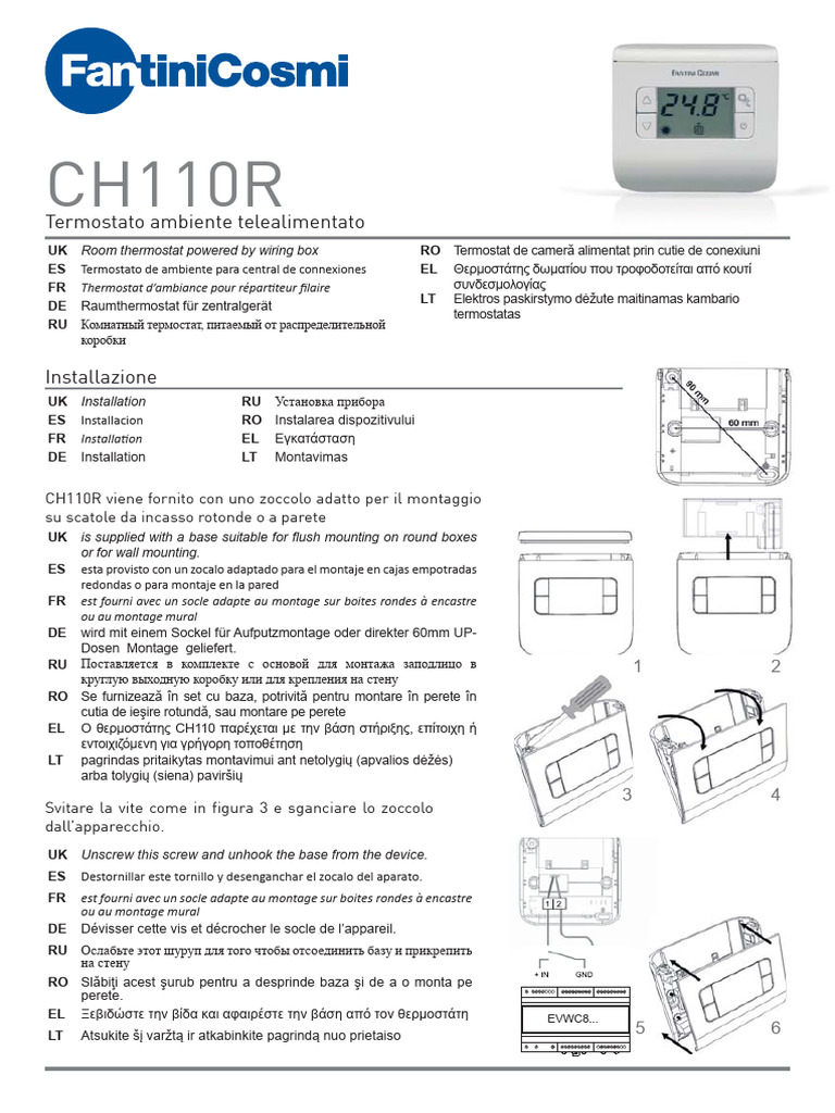 Multilingual Thermostat Guide | PDF