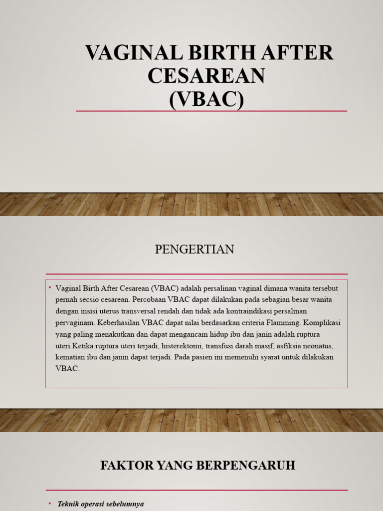 Syarat dan Kriteria VBAC untuk Ibu Hamil | PDF