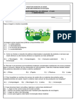 Avaliação Bimestra Ciencias 4 Bimestre 5 Ano