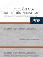 U.1. Introducción y Origenes de La Ingeniería Industrial