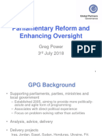 Session 1 - Presentation - Parliamentary Reform and Enhancing Oversight - Greg Power (GPG) 