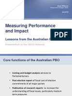 Session 8 - Presentation - Measuring Performance and Impact (Lessons From The Australian PBO) - Jenny Wilkinson (Australia)