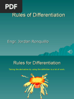 Rules of Differentiation