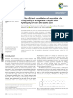 Highly Efficient Epoxidation of Vegetable Oils