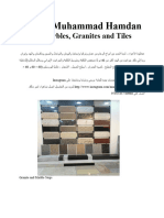 Abu Muhammad Hamdan: Marbles, Granites and Tiles