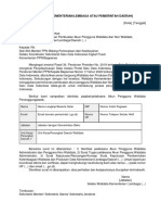 Format Surat Permohonan Pembuatan Akun Pengguna Portal SDI 