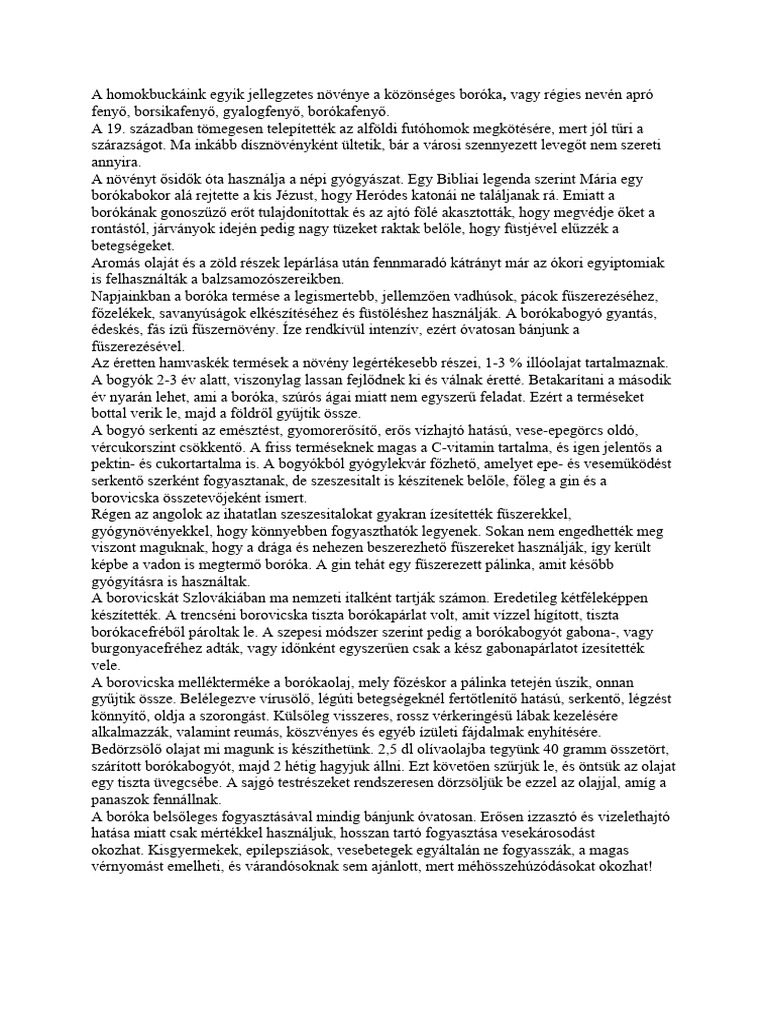 A Közönséges Boróka | PDF