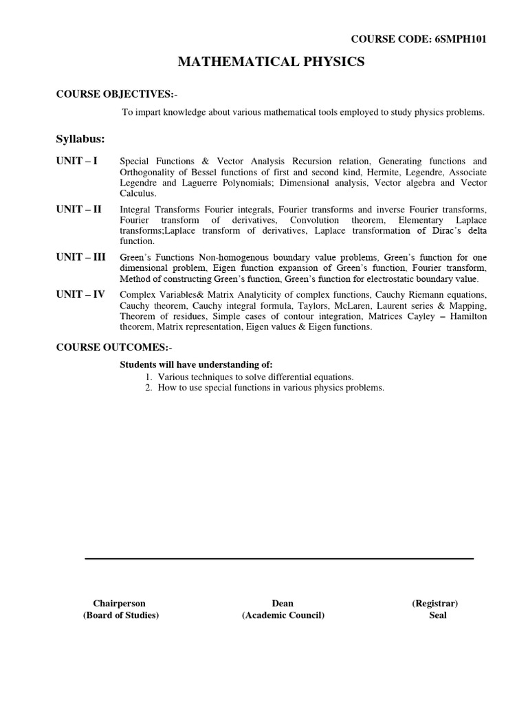 Ignou M Sc Physics Syllabus