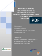 Informe Revisión - Sistema Relleno Hidráulico - INC-022023-RH-MD-DT-001 Rev 03