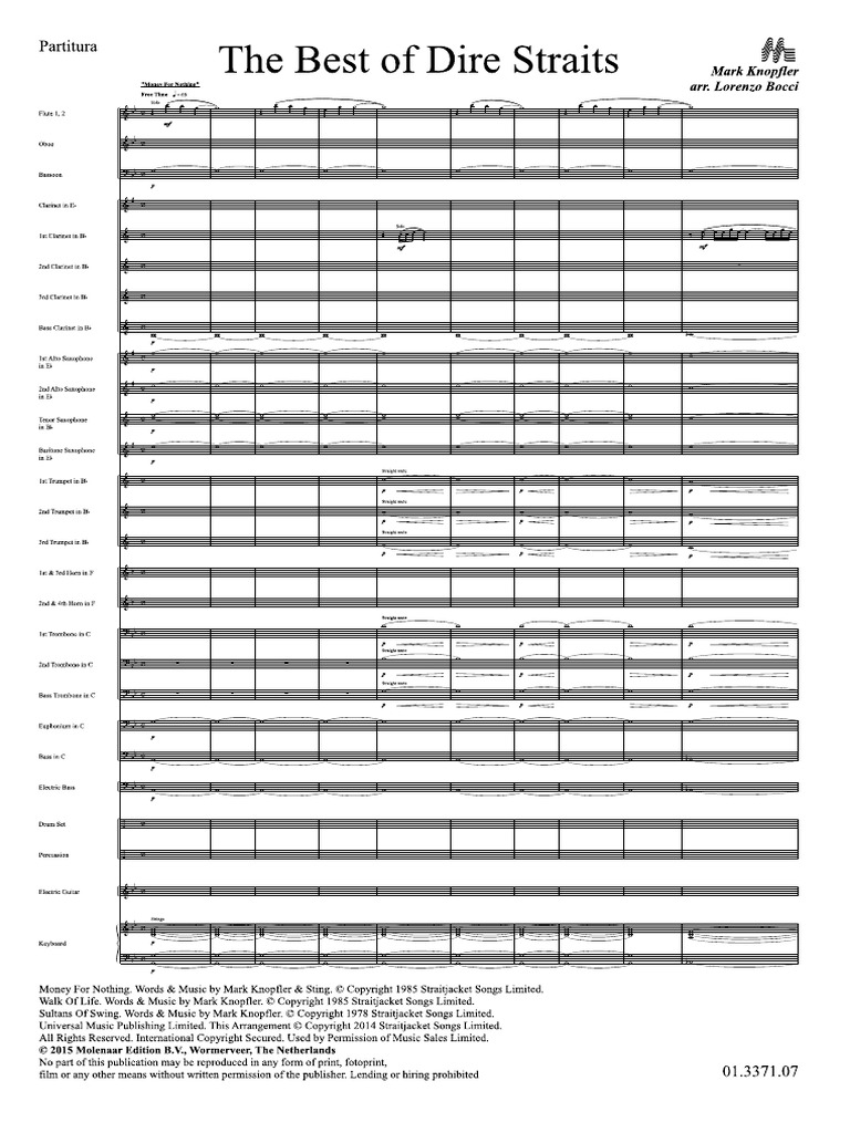 The Best of Dire Straits - Arr Lorenzo Bocci - Score PDF | PDF