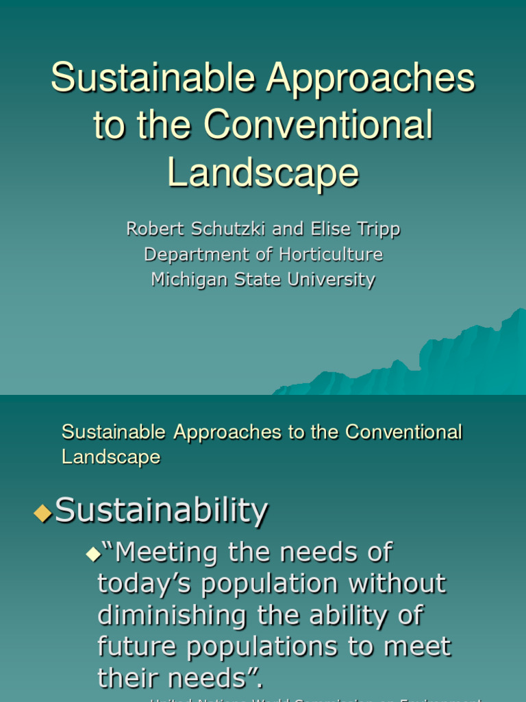 7 - Conventional Landscape Design | PDF | Soil | Sustainability