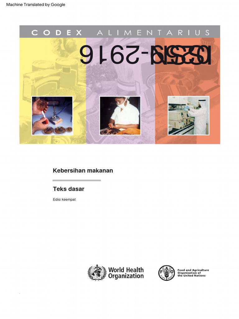 General Principles Of Food Hygiene Cac Rcp 1 1969