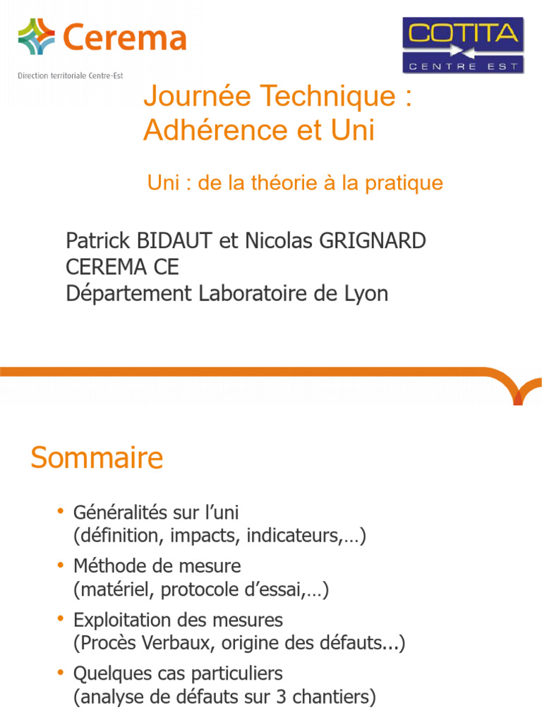 Définition et Caractérisation de l'UNI | PDF | Oscillation | Mécanique