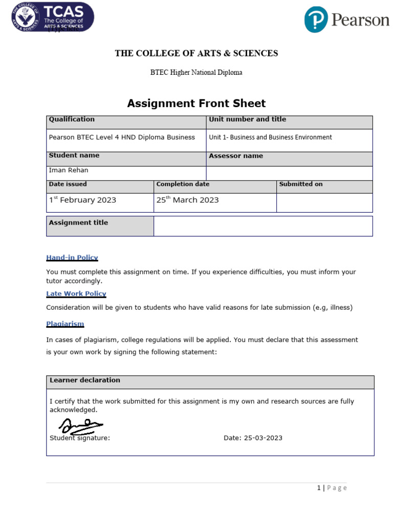 Unit 1 Business And Business Environment Pdf