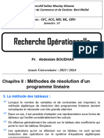 Cours - Cours - Recherche Opérationnelle-Chap2 Suite Chap3-4-S7-ENCG-2023-2024-Pr BOUDHAR