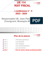 UE 114 Droit Fiscal: Web Conférence N°5 2023 - 2024