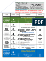 Ordinea Sfintelor Liturghii /A Szentmise Rendje: Duminica Vasárnap Domenica Sunday