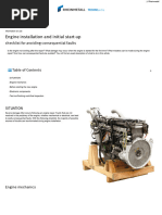 Engine Installation and Initial Start-Up Checklist