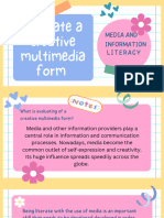Evaluate A Creative Multimedia Form: Media and Information Literacy