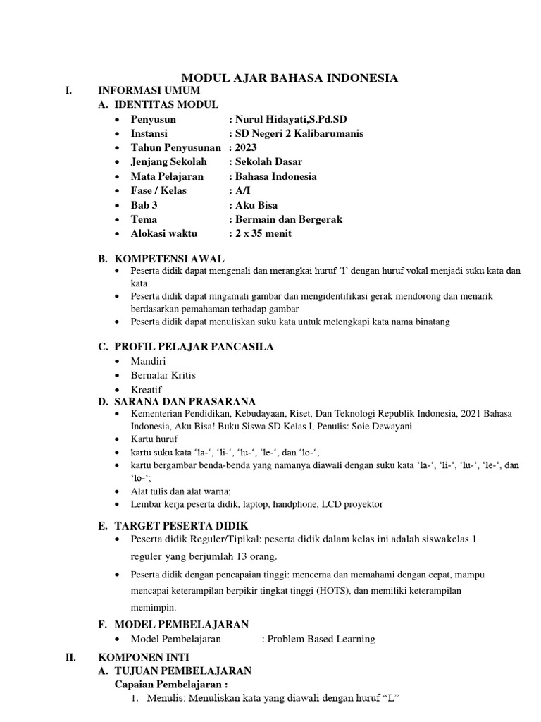 Modul ajar finish nurul ukin pdf