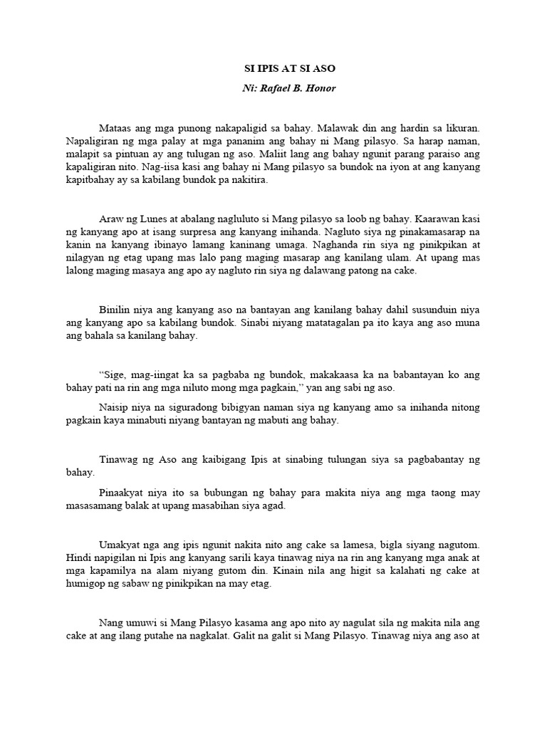 Fil 102 Pabula | PDF