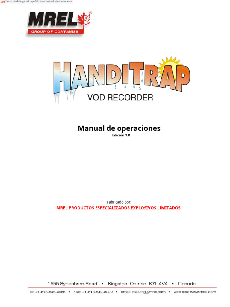 HandiTrap Operations Manual Edition 1.en - Es | PDF | Asistente ...