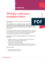 Written Reference Template