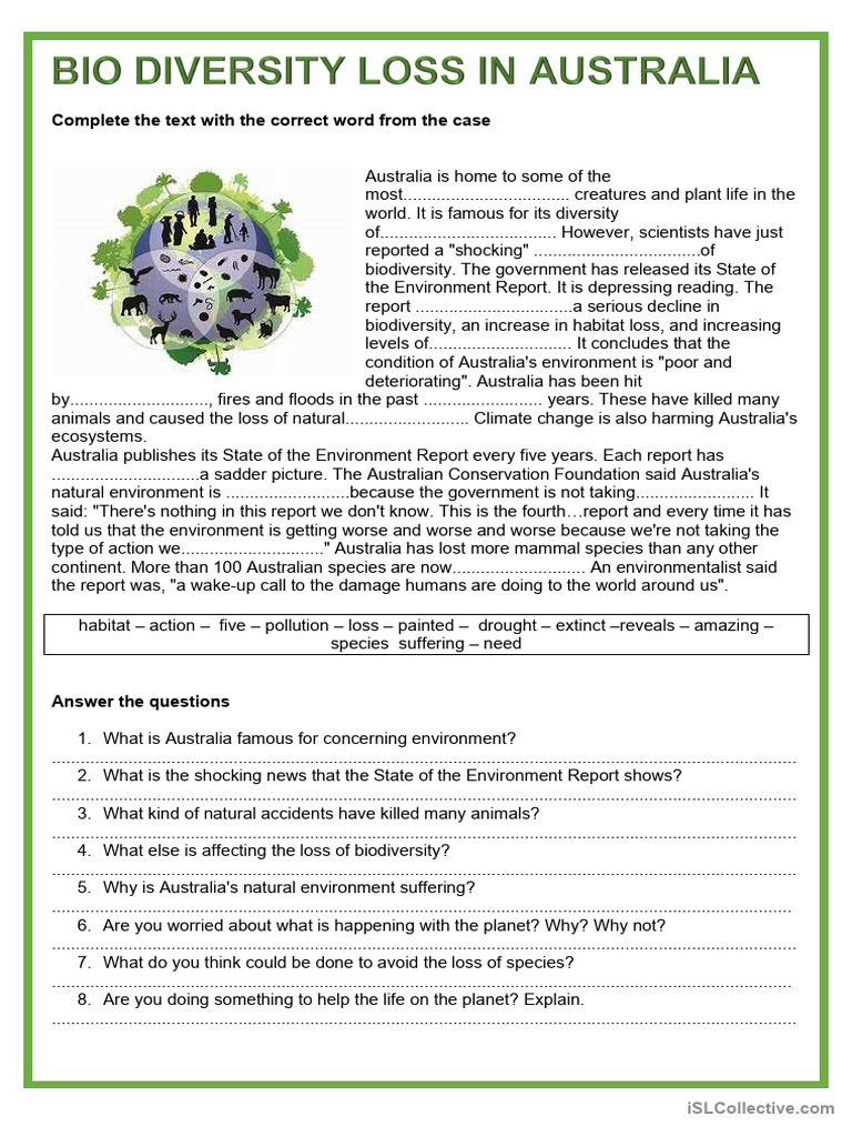 Australia’s Biodiversity Crisis Report | PDF | Biodiversity | Natural ...