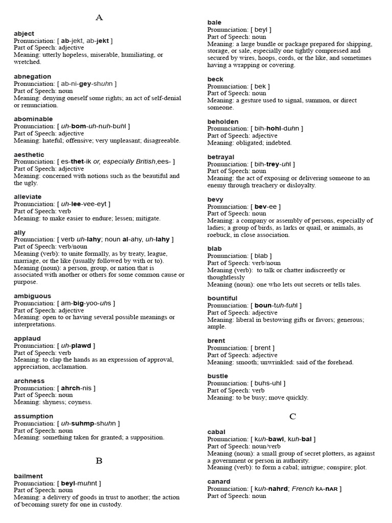 Dictionary 1 | PDF | Part Of Speech | Adjective