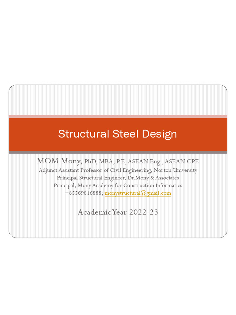 Structural Steel Design Overview | PDF | Steel | Structural Steel