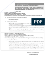 CS Form No. 212 Attachment - Work Experience Sheet SAMPLE