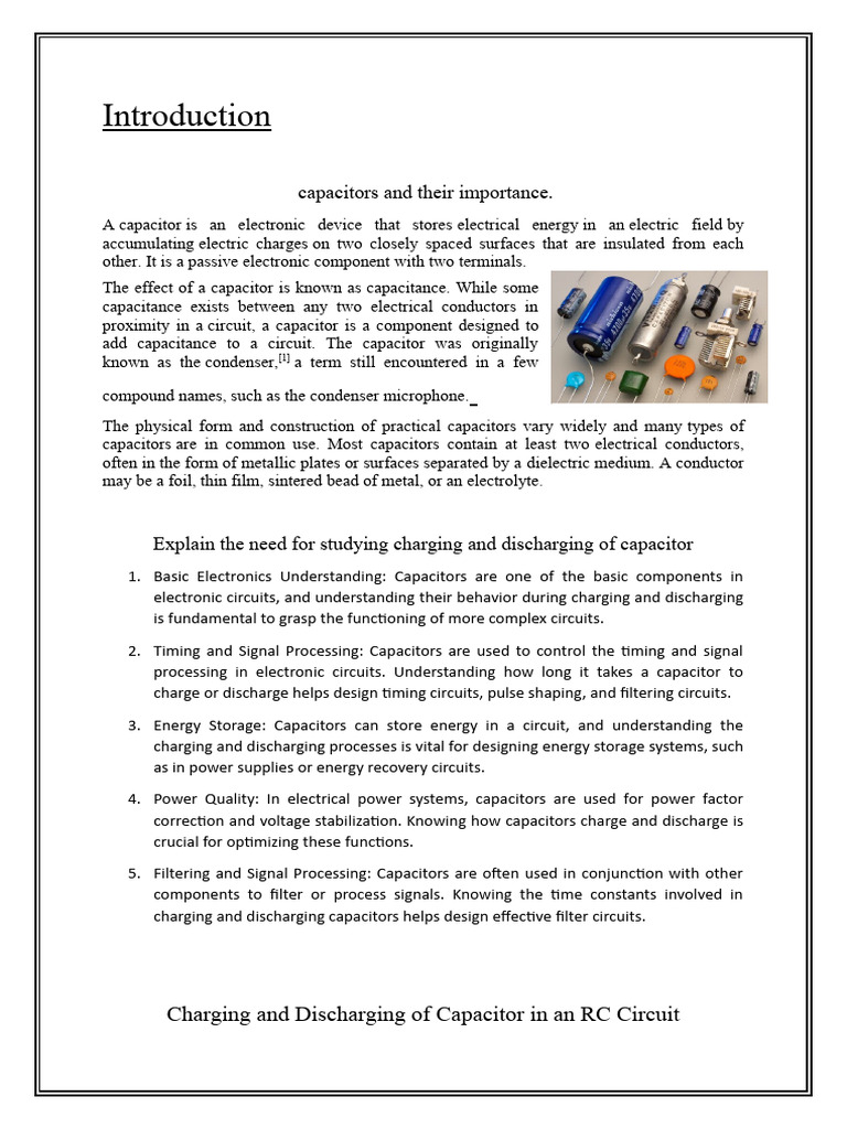 Charging and Discharging Capacitors | PDF | Capacitor | Electrical Network