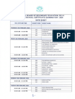 CBSE Class 12 Date Sheet