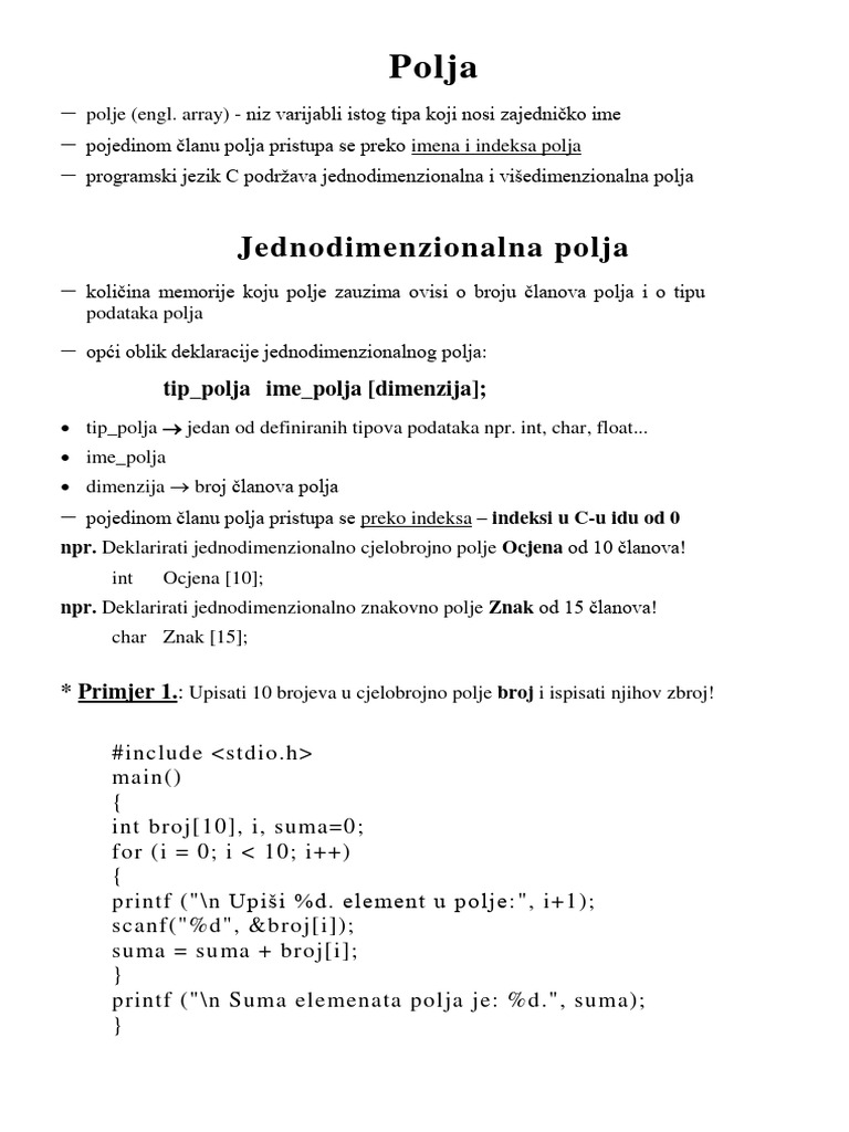 Polja | PDF