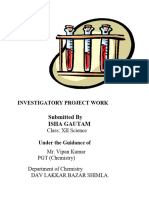 Investigatory Project Work