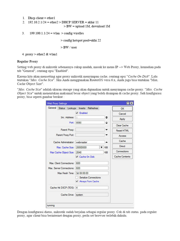Konfigurasi Proxy di Mikrotik | PDF