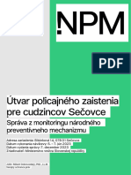 Správa Z Monitoringu Ombudsmana V Sečovciach