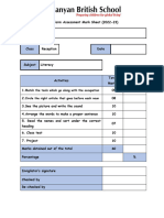 Reception Final Term Assessment Paper (Literacy)