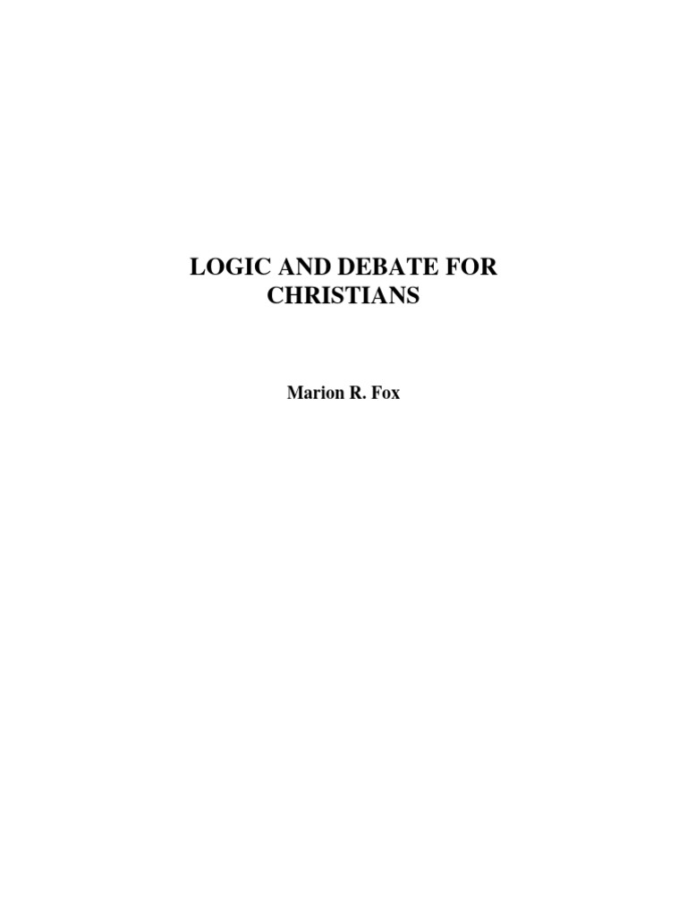 Logic and Debate PDF Argument Deductive Reasoning